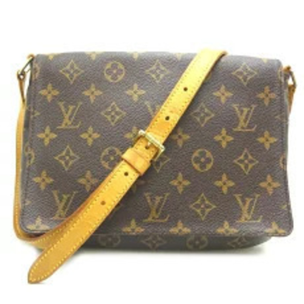 Louis Vuitton Musette Tango Long Strap Shoulder Bag Monogram Ebene Brown